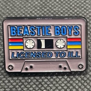 Beastie Boys LICENSED TO ILL Hip-Hop Group Metal Enamel Cassette Tape Pin